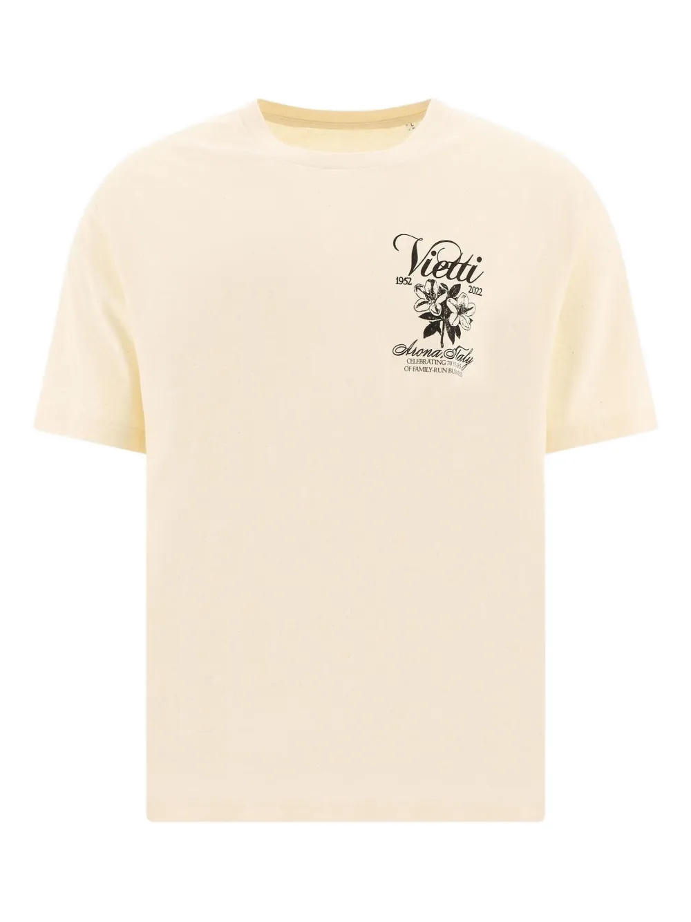 VIETTI MERCHANDISE floral-print 70th anniversary t-shirt | Neutrals | Image 1
