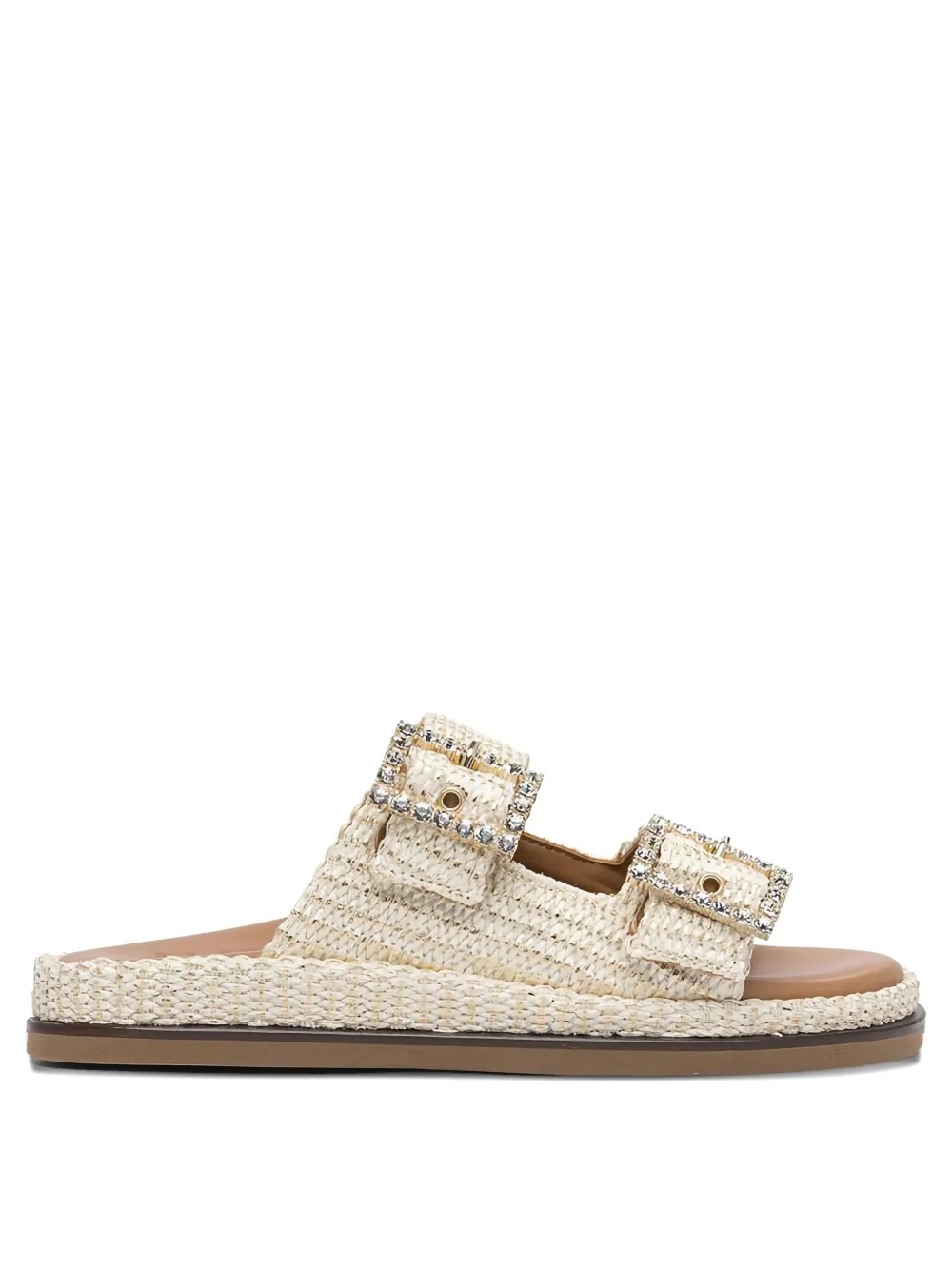 ALIBI Greta double-buckle sandals Neutrals