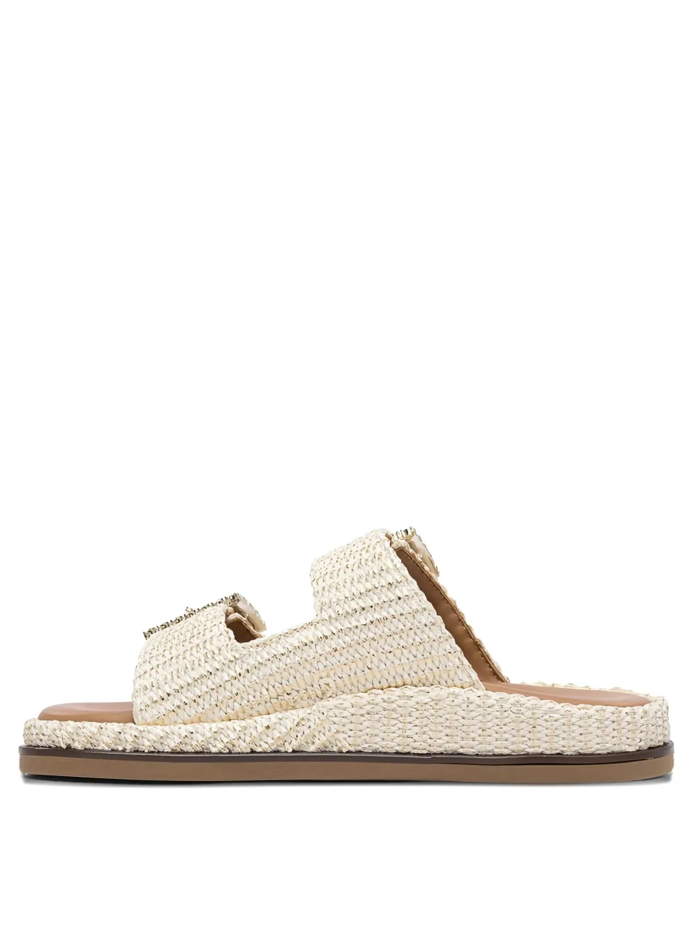 ALIBI Greta double-buckle sandals Neutrals