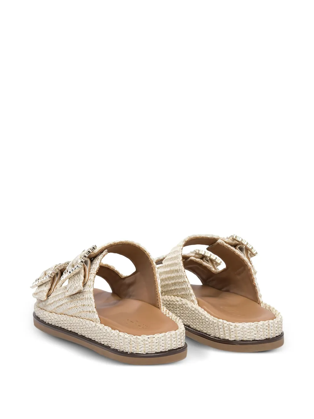 ALIBI Greta double-buckle sandals Neutrals