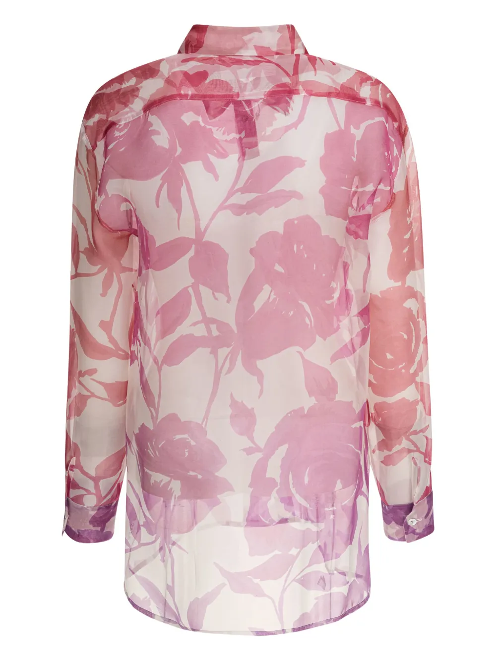 SLEEP NO MORE floral-print silk blouse - Beige