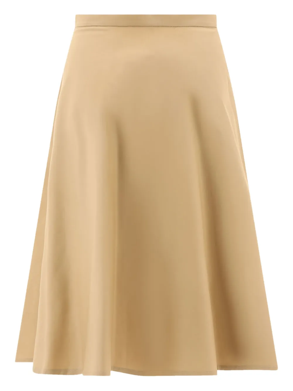 Fit A-line Midi Skirt In Neutral