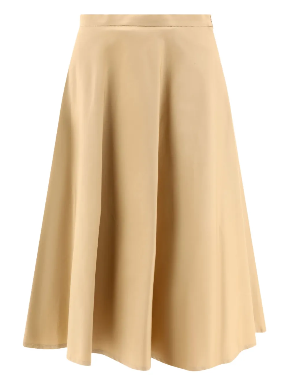 Fit A-line Midi Skirt In Neutral