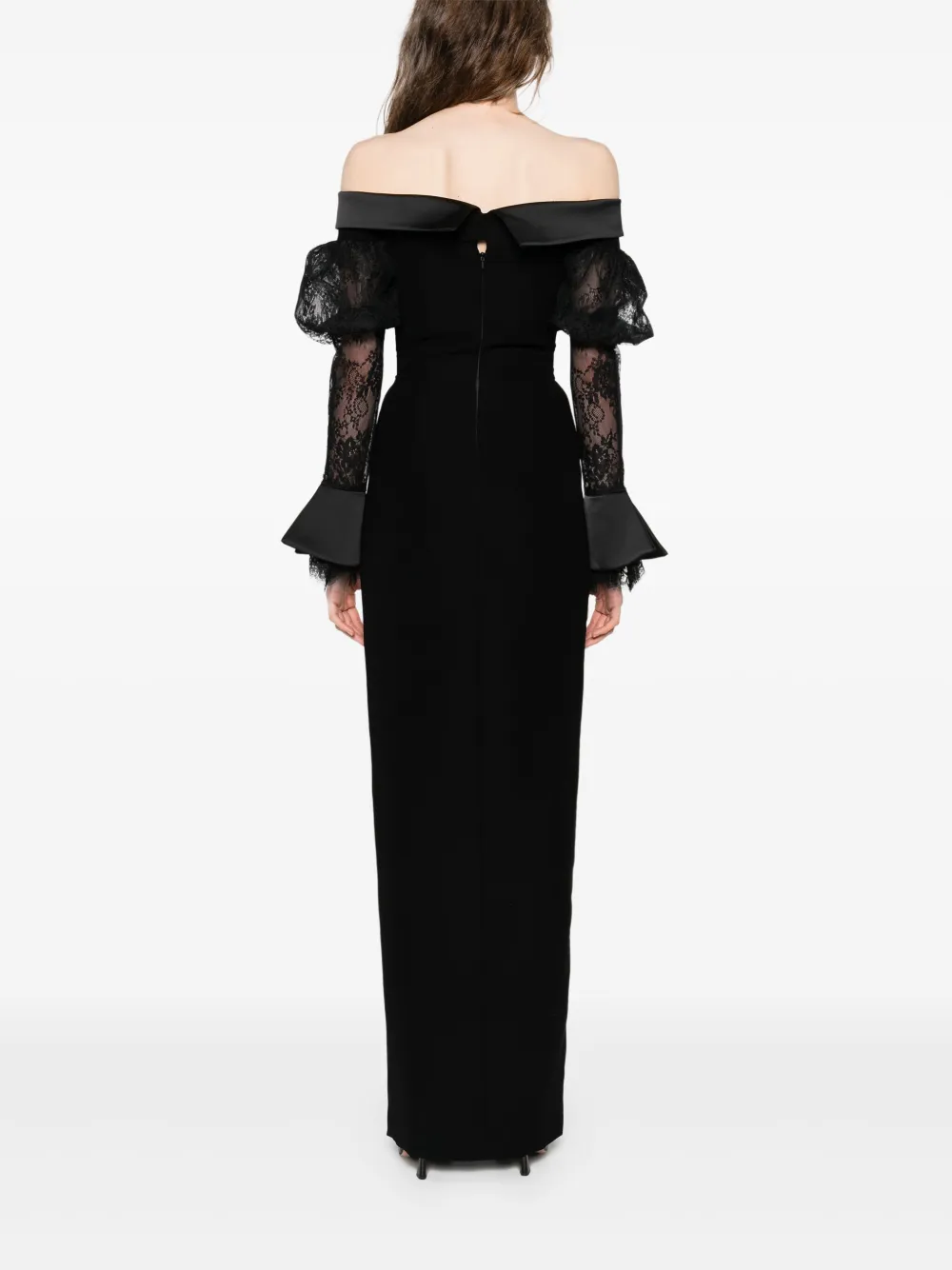 SILK LOVE & LACE Andrea jurk Zwart