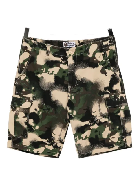 A BATHING APE® Map Camo cargo shorts