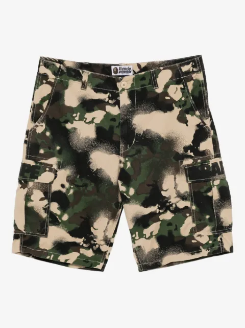 A BATHING APE® Map Camo cargo shorts