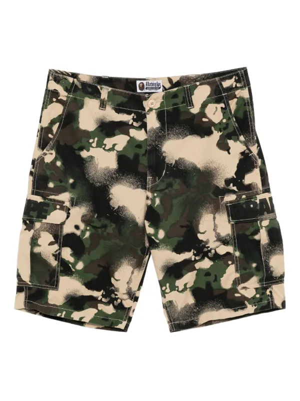 A BATHING APE® Map Camo カーゴショーツ | グリーン | FARFETCH JP