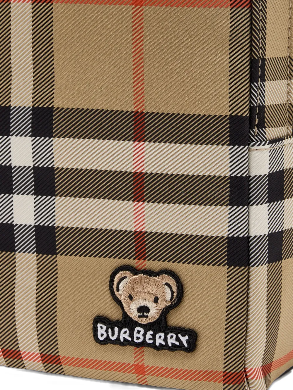 Burberry Check-pattern Bear-motif Backpack In Neutral