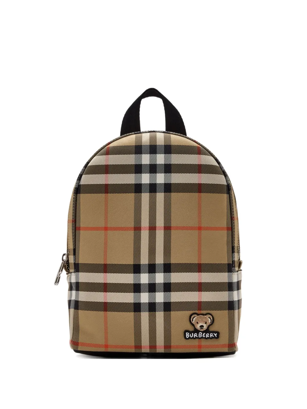 Burberry Check-pattern Bear-motif Backpack In Neutral