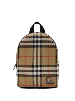 Burberry Kids ヴィンテージチェック バックパック | ニュートラル