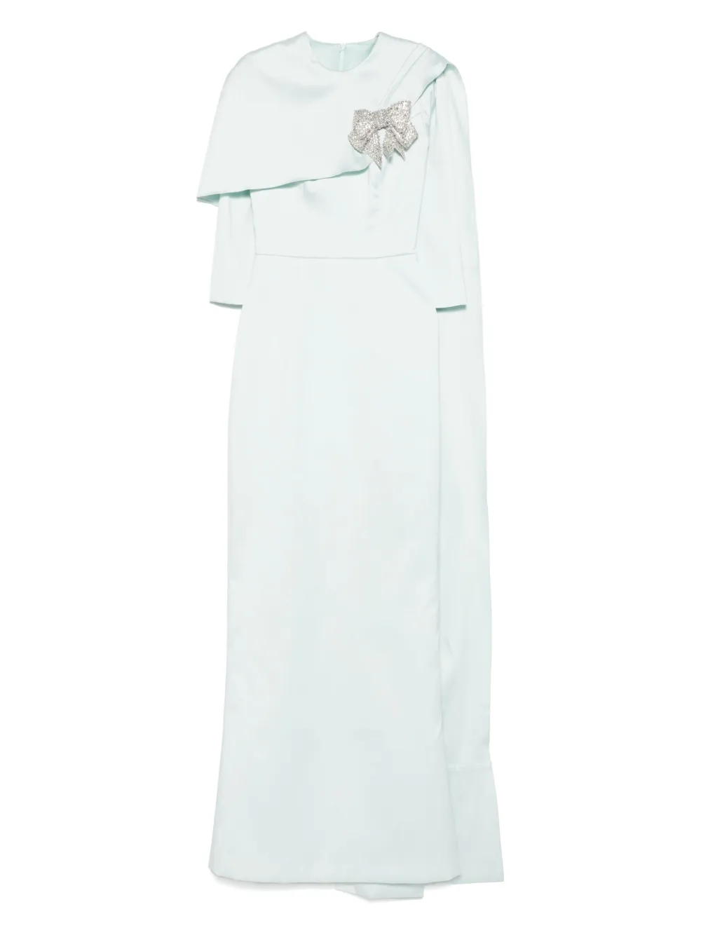 SILK LOVE & LACE Jurk verfraaid met strik en cape Blauw