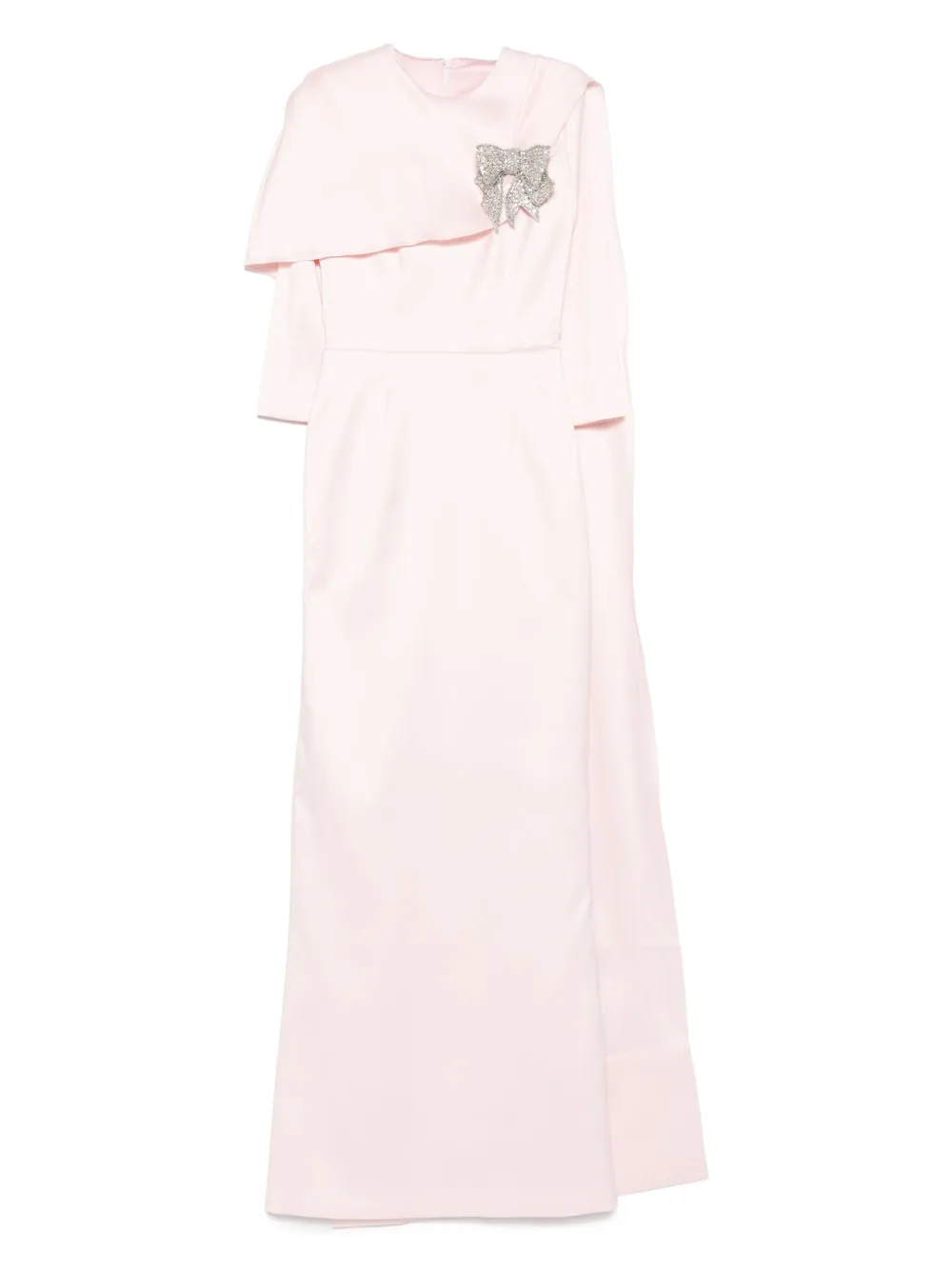 SILK LOVE & LACE Jurk verfraaid met strik en cape Roze