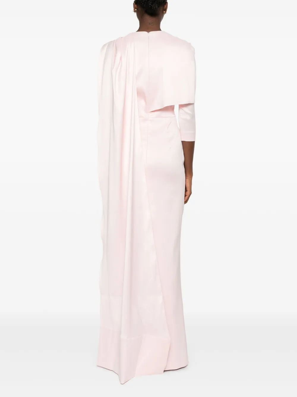 SILK LOVE & LACE Jurk verfraaid met strik en cape Roze