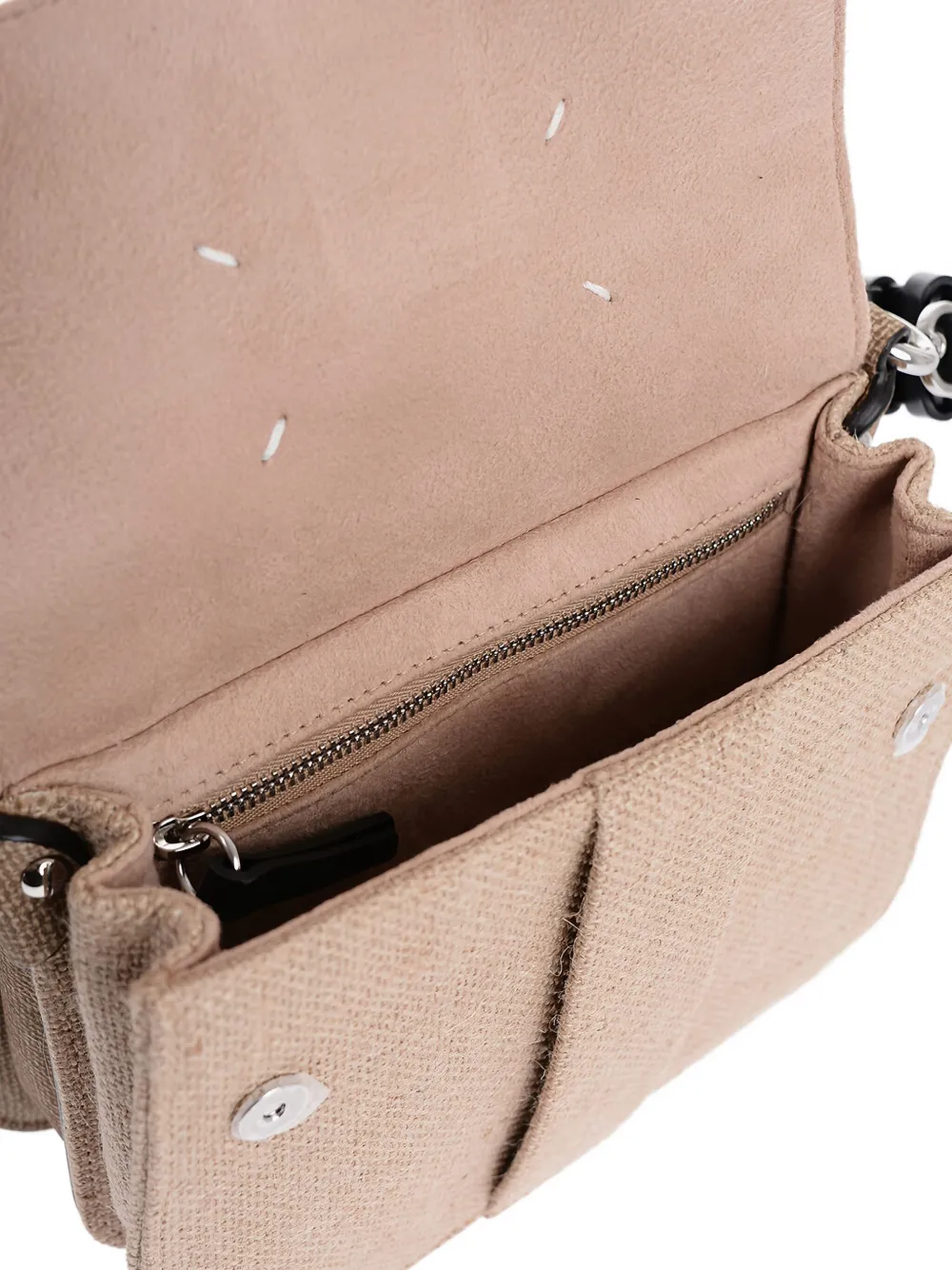 Maison Margiela printed-pattern shoulder bag Beige