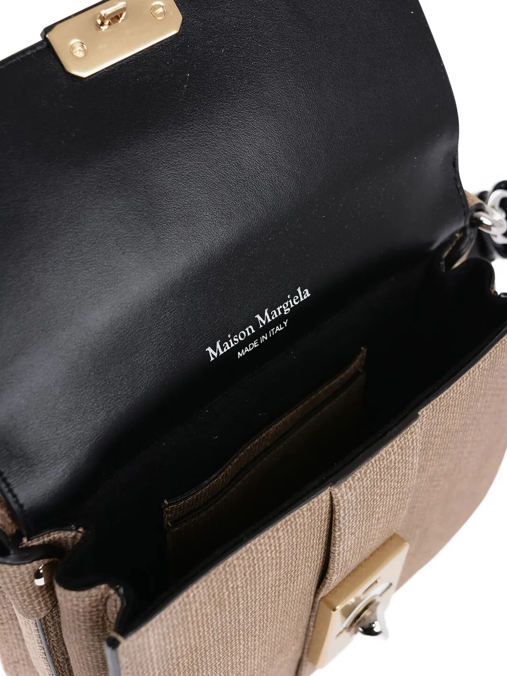Maison Margiela printed-pattern shoulder bag Beige