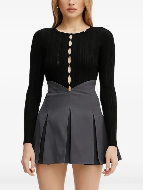 Elisabetta Franchi button-detail ribbed-knit top