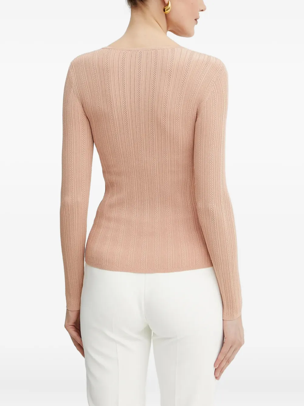 Elisabetta Franchi Ribgebreid vest Roze