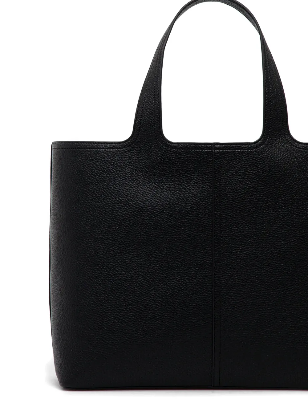 Elisabetta Franchi Leren shopper met dubbel handvat Zwart