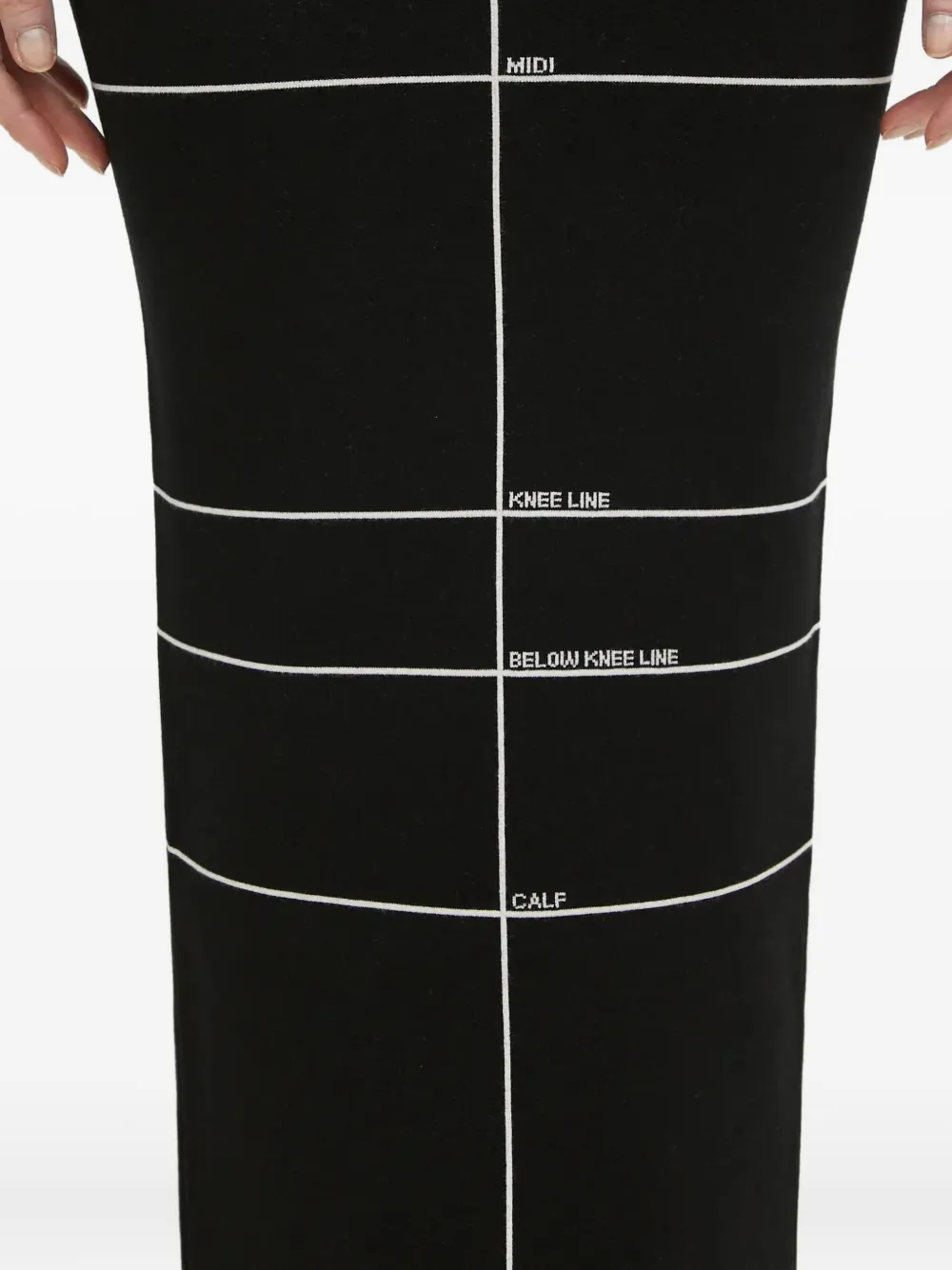 VETEMENTS stripe-detail maxi skirt Zwart