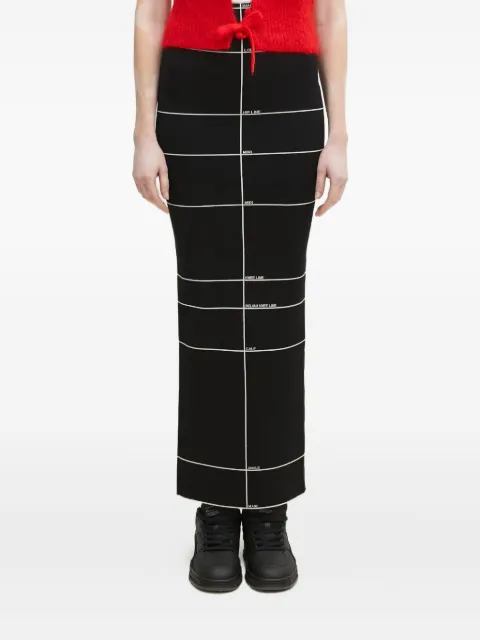 VETEMENTS stripe-detail maxi skirt