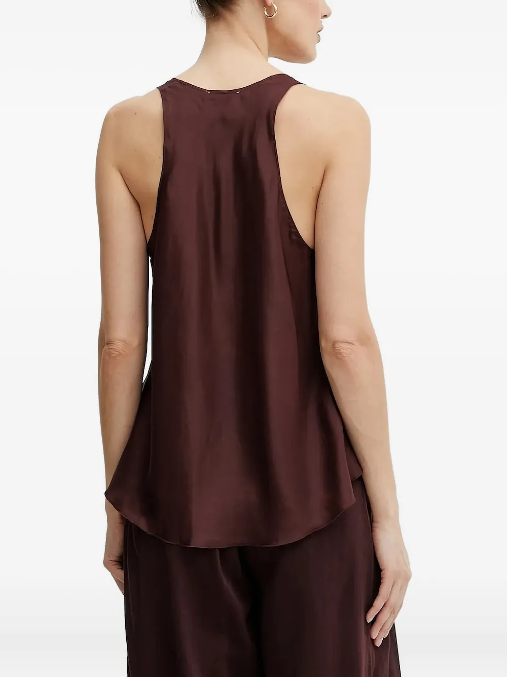 Forte Forte Scoop-neck Racer-back Top In Brown