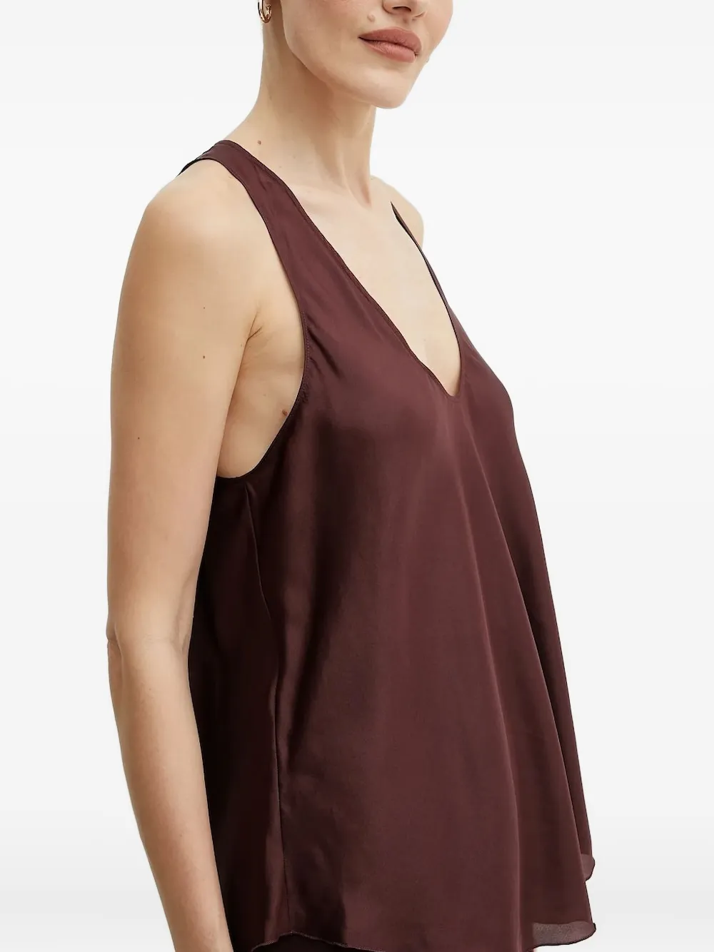 Forte Forte Scoop-neck Racer-back Top In Brown