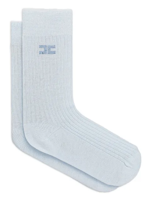 Elisabetta Franchi ribbed logo-detail socks