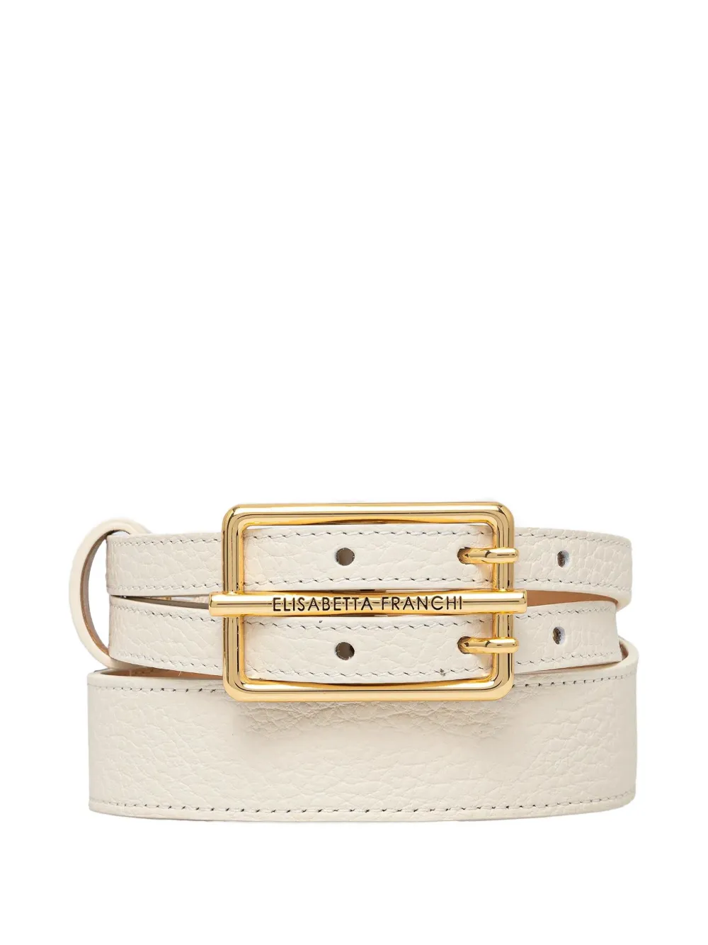 Elisabetta Franchi logo-engraved belt | Neutrals | Image 1
