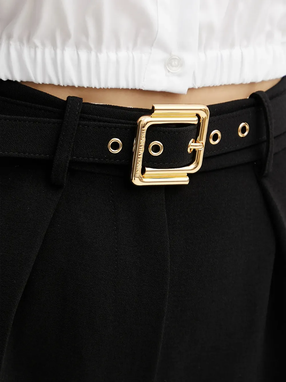 Elisabetta Franchi Broek met geplooid detail Zwart