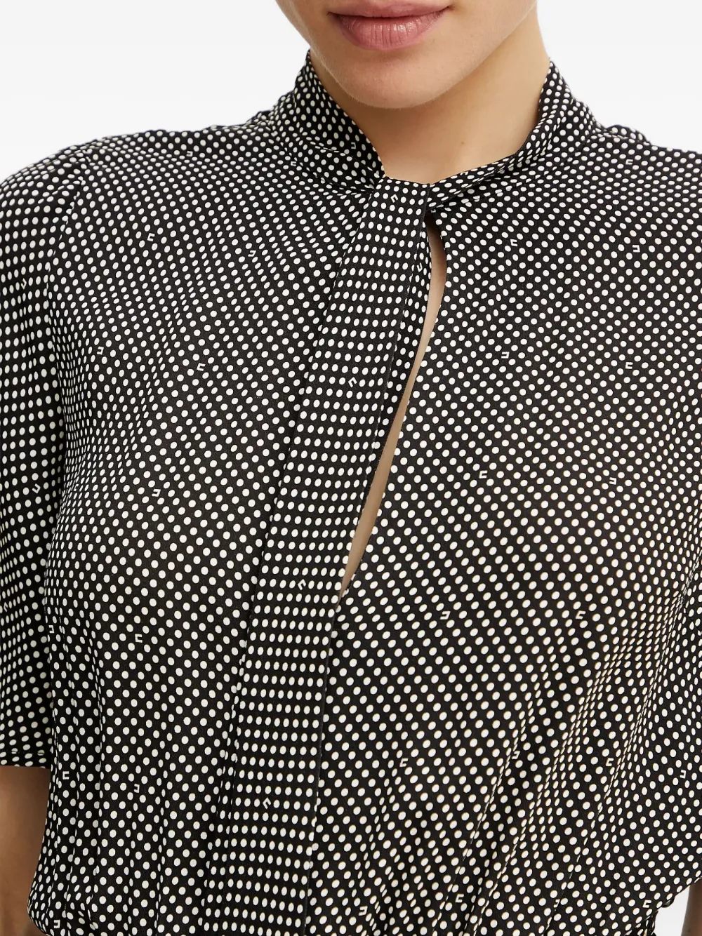 Elisabetta Franchi Midi-jurk met stippen Zwart