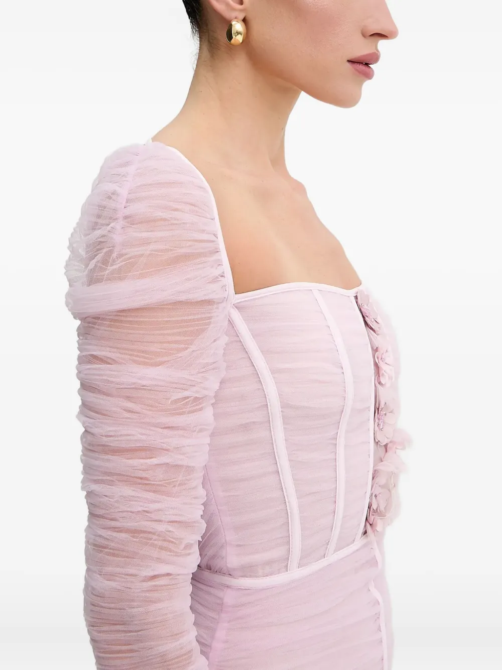 Elisabetta Franchi Jurk met bloemenprint Roze