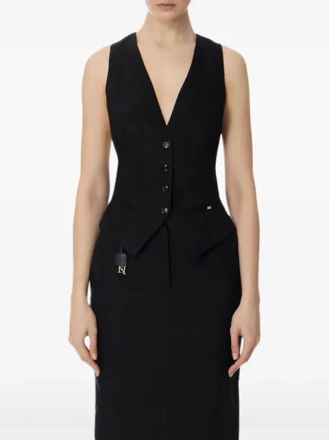 Elisabetta Franchi button-fastening sleeveless waistcoat