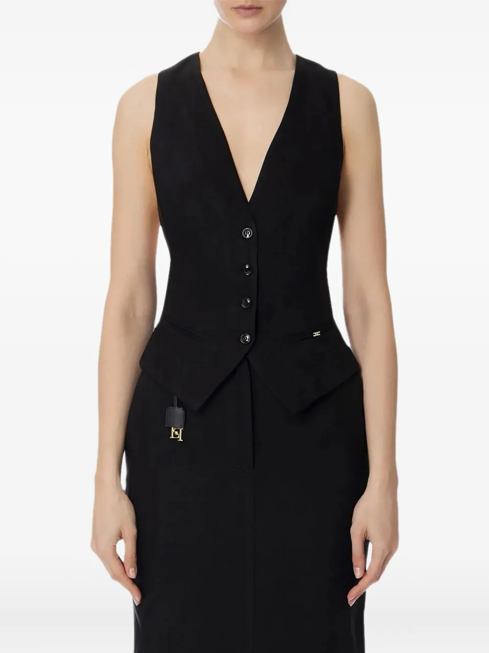Elisabetta Franchi button-fastening sleeveless waistcoat | Waistcoats & Gilets | Image 2
