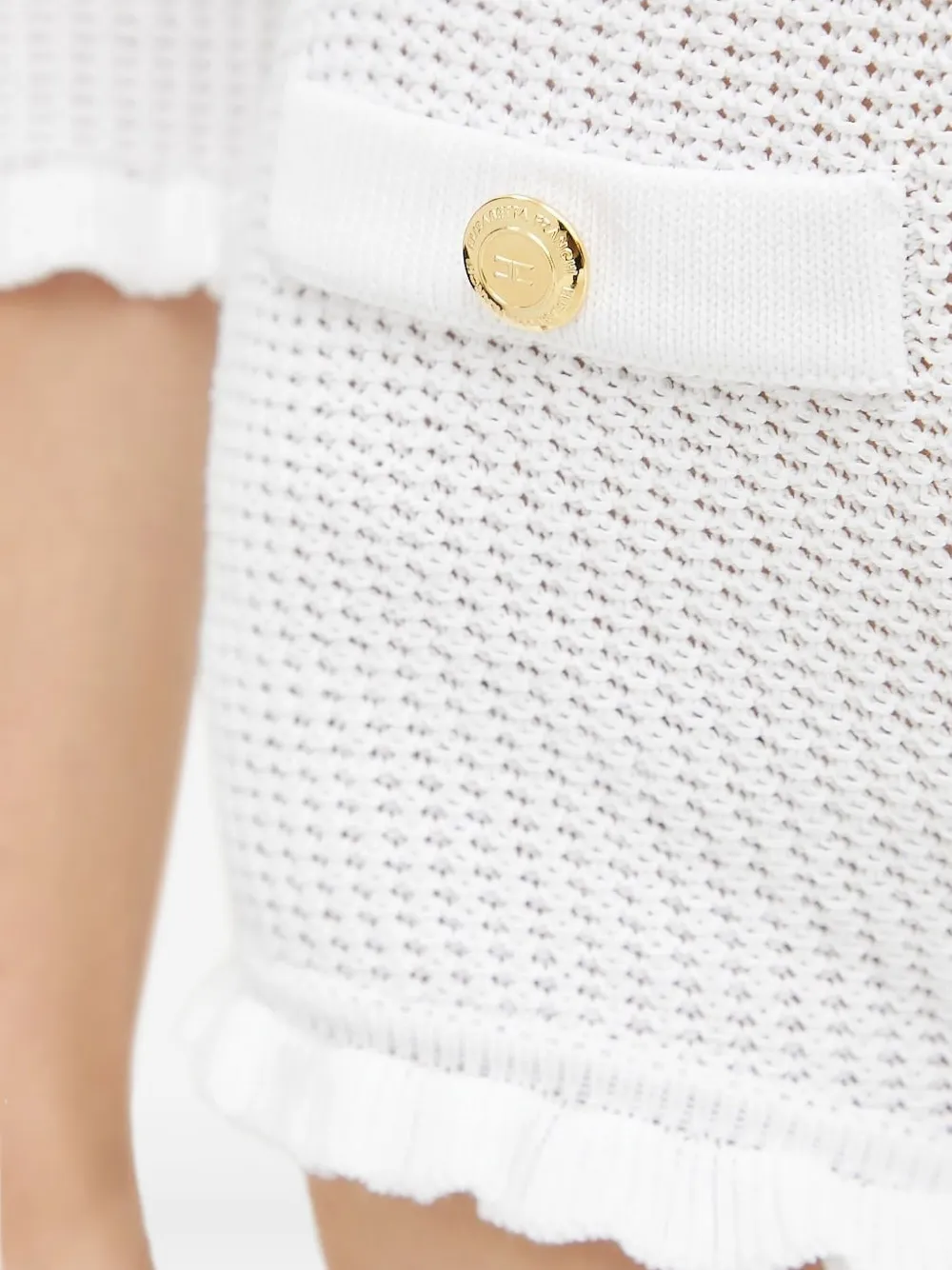 Elisabetta Franchi ruffled knit shorts Wit