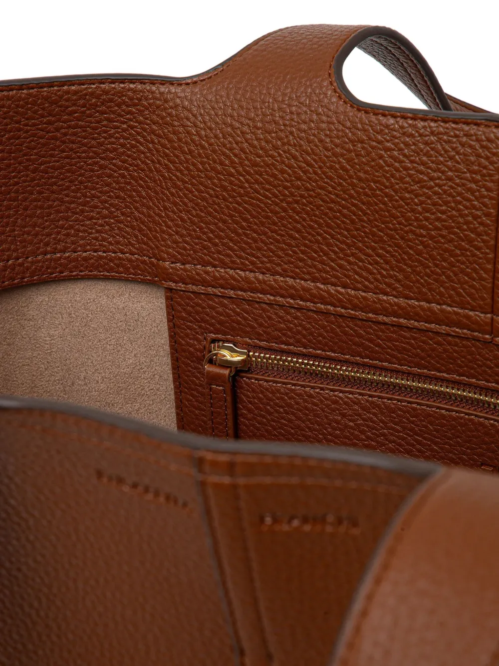 Elisabetta Franchi Shopper met logobedel Bruin