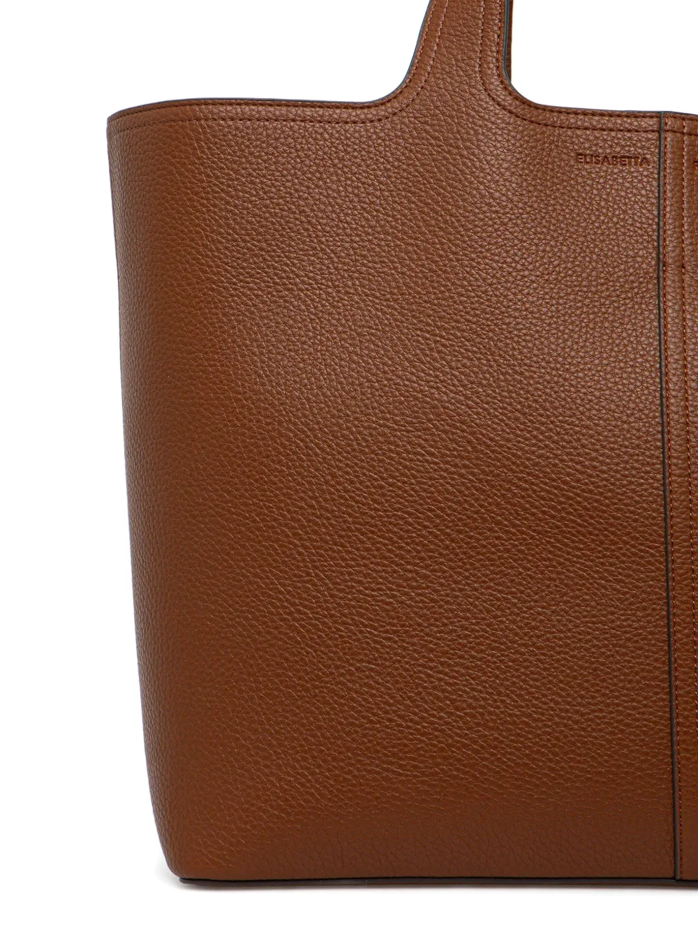 Elisabetta Franchi Shopper met logobedel Bruin