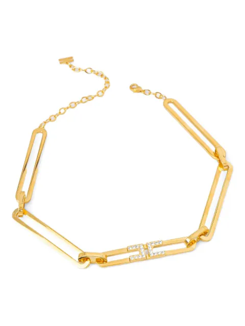 Elisabetta Franchi Halskette mit Kristall-Logo