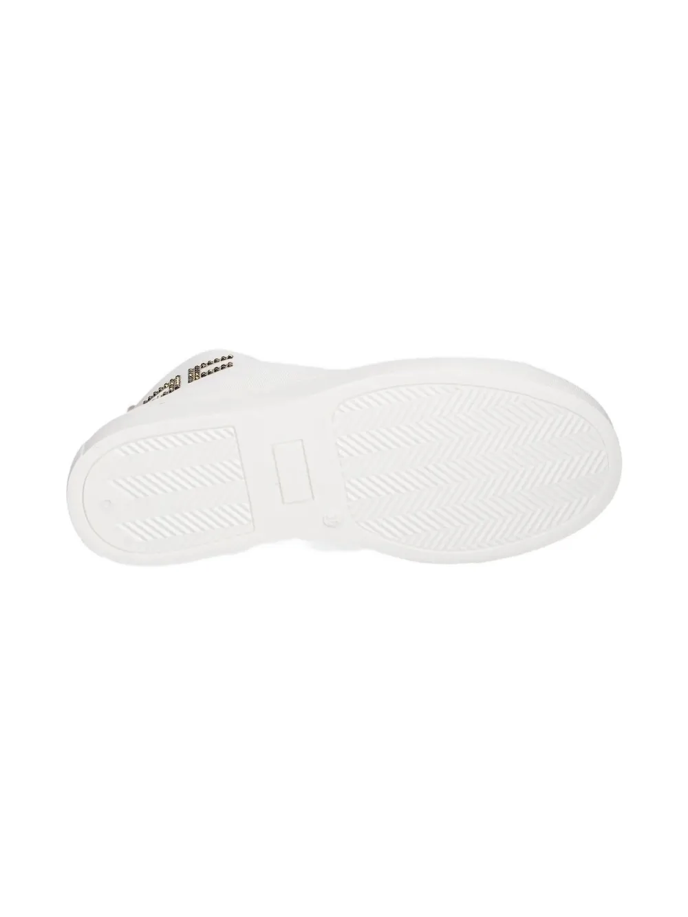 Elisabetta Franchi La Mia Bambina Embellished Zip-fastening Sneakers In White