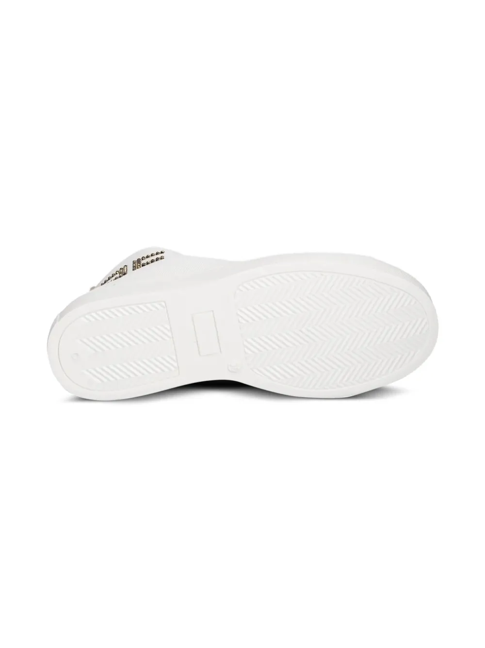 Elisabetta Franchi La Mia Bambina embellished zip-fastening sneakers White