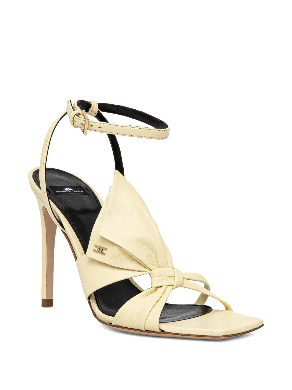 Elisabetta Franchi knotted bow-detail stiletto sandals Yellow