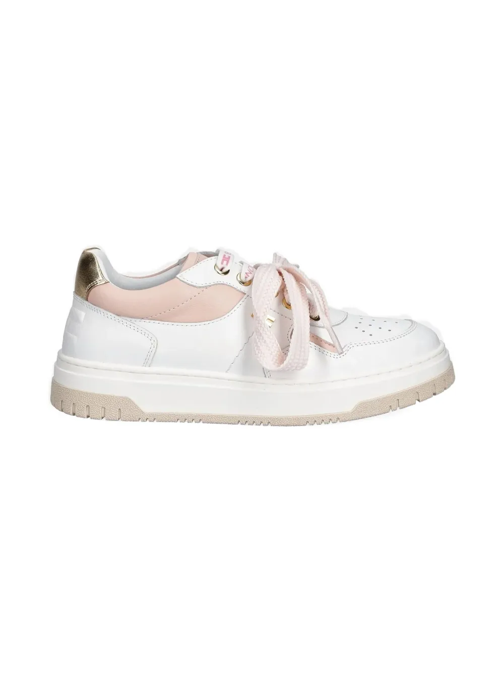 Elisabetta Franchi La Mia Bambina leather panelled sneakers White