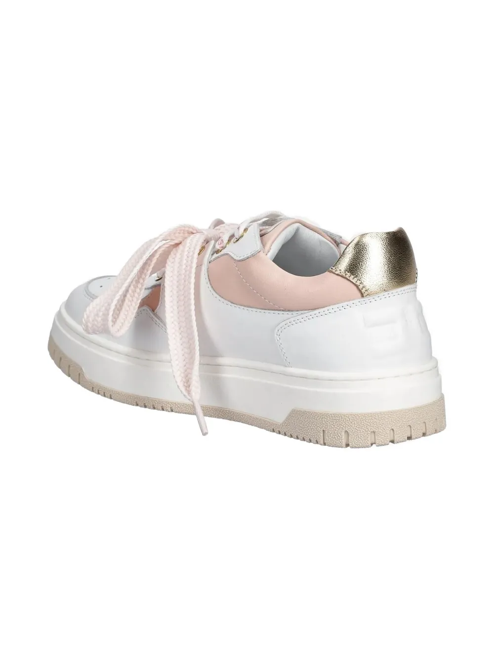 Elisabetta Franchi La Mia Bambina leather panelled sneakers White