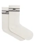 Elisabetta Franchi logo-detail cotton-blend socks - White