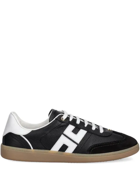 Elisabetta Franchi leather logo trainers