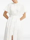 Forte Forte flutter-sleeve belted maxi dress - White
