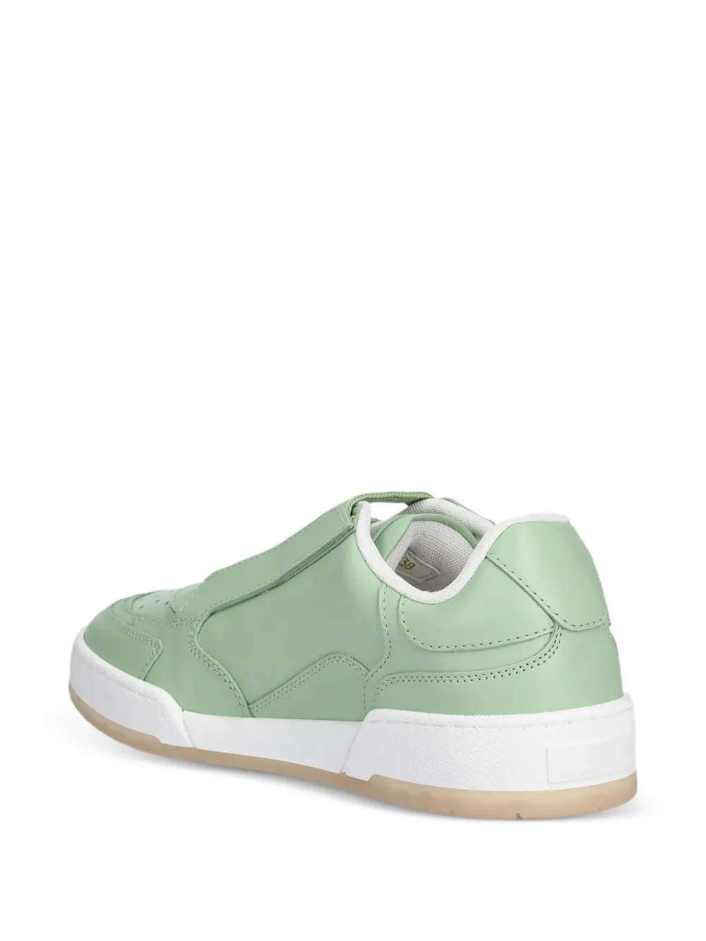 Elisabetta Franchi logo-plaque leather trainers Green