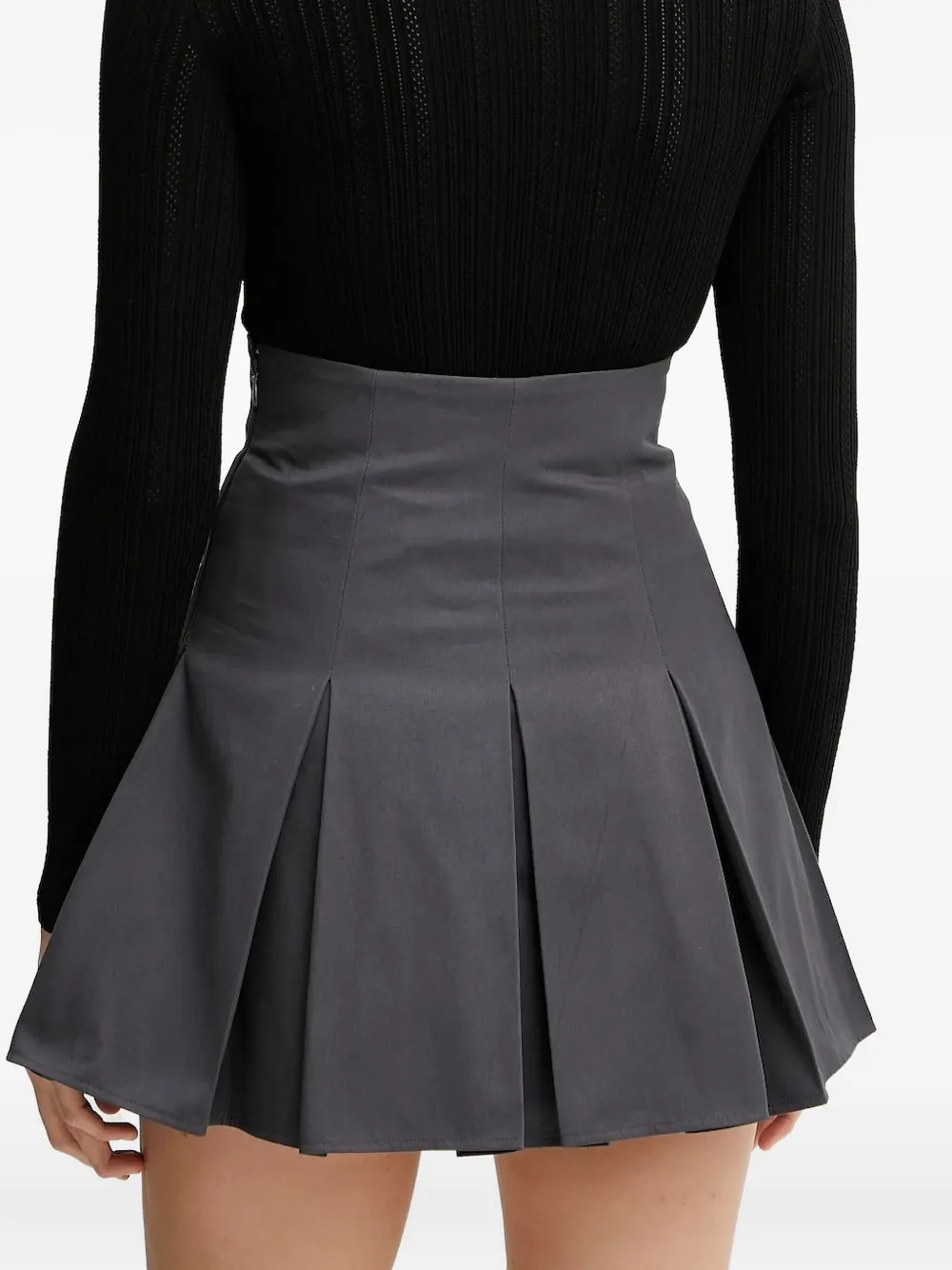 Elisabetta Franchi High waist plooirok Grijs