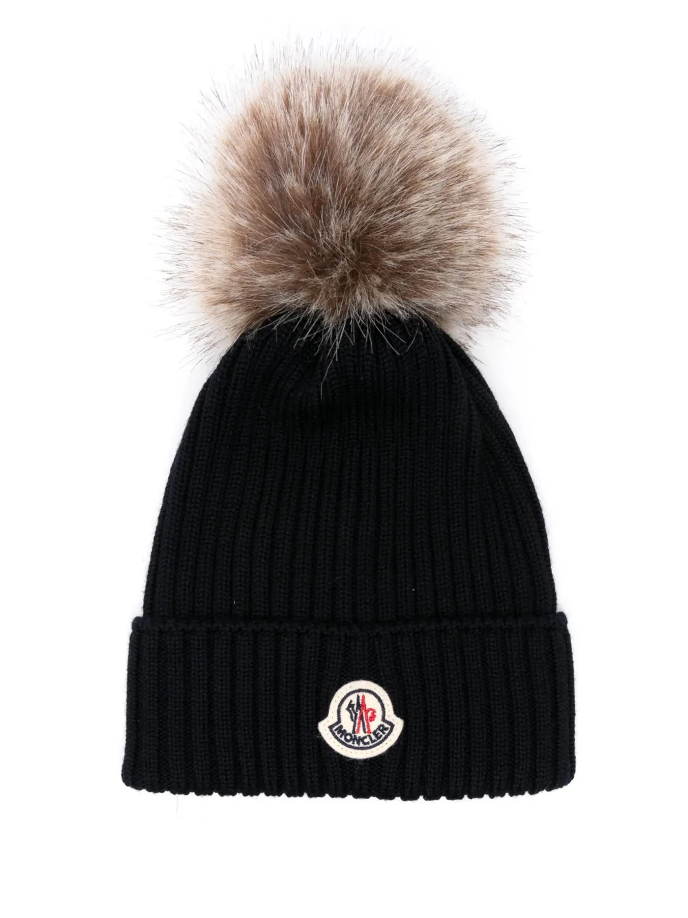 Moncler Enfant Muts met logopatch Blauw