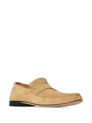 THE ROW ベージュ レザー ローファー 2024 Leather Vera Loafers - The Row | ReSee