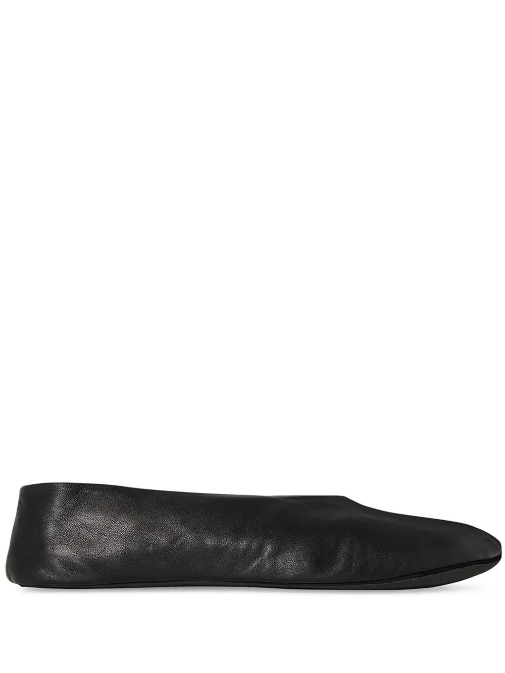 The Row Stella leather ballet flats Black